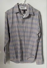 Load image into Gallery viewer, Michael Kors Mens Gray Plaid Long Sleeve Slim Fit Button-Up Shirt Size M

