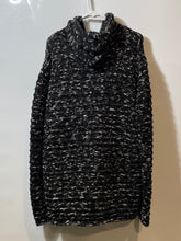 Load image into Gallery viewer, Leif Nelson Mens Black White Knitted Full-Zip Cardigan Sweater Size 2XL
