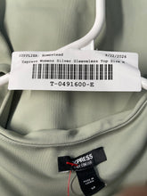 Load image into Gallery viewer, Express Womens Silver Sleeveless Round Neck Pullover Blouse Top Size M
