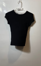 Load image into Gallery viewer, Zara Womens Black And White Short Sleeve Stretch Pullover T-Shirt Size S
