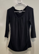 Load image into Gallery viewer, New York &amp; Company Womens Black 3/4 Sleeve Scoop Neck Pullover Blouse Top Size S
