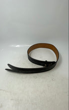 Load image into Gallery viewer, Looper Mens Black Leather Rectangle Pin Buckle Adjustable Western Belt Size 38
