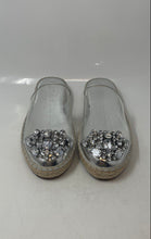 Load image into Gallery viewer, Karl Lagerfeld Womens Maxwell Clear Silver Rhinestone Slip-On Mule Sandals Sz 10
