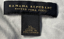 Load image into Gallery viewer, Banana Republic Mens Blue Pima Cotton Fitted Spread Collar Polo Shirt Size XL
