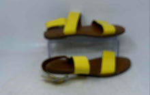 Load image into Gallery viewer, Franco Sarto Womens Yellow Open Toe Flat Slingback Sandals Size 7M
