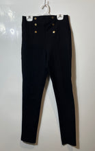 Load image into Gallery viewer, Zara Womens Black Flat Front Sailor Ponte High-Rise Skinny Leg Ankle Pants Sz M
