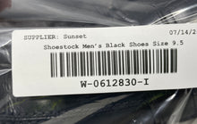 Load image into Gallery viewer, Shoestock Mens Black Leather Apron Toe Slip-On Penny Loafer Shoes Size 9.5
