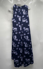 Load image into Gallery viewer, Banana Republic Womens Blue Floral Sleeveless V-Neck Ruffle A-Line Dress Size 8
