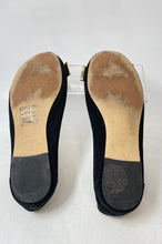 Load image into Gallery viewer, Michael Kors Womens Keira Black Suede Bow Round Toe Slip-On Ballet Flats Size 7
