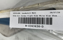 Load image into Gallery viewer, Nike Boys Air Jordan 4 HF4281-141 White Blue Sneakers Shoes Size 6Y No Laces
