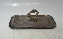 Load image into Gallery viewer, Silver-Tone Rectangle Lid With Ornate Style Decorative Center Handle
