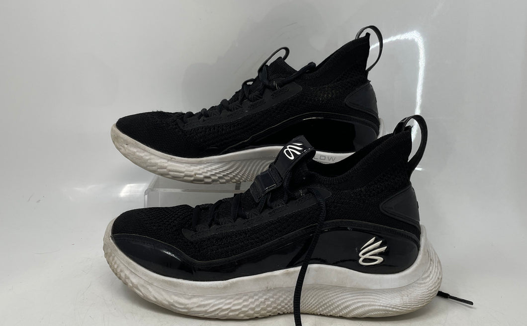 Under Armour Unisex Curry Flow 8 NM 3024785-010 Black White Sneakers Sz M5.5 W7