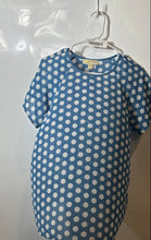 Load image into Gallery viewer, Michael Kors Womens Blue Polka Dot Print Short Sleeve Blouse Top Size M
