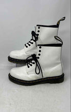 Load image into Gallery viewer, Dr. Martens AirWair Unisex Black White Leather Combat Boots Size M 7.5 W 8.5
