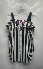 Load image into Gallery viewer, Vince Camuto Womens Black White Long Sleeve Blouse Top Size XS
