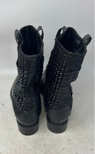 Load image into Gallery viewer, Schutz Womens Black Beaded Embellished Leather Pull-On Ankle Boots Size 8B

