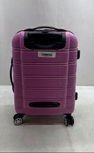 Load image into Gallery viewer, Rockland Unisex Pink Retractable Handle Lined Zip-Around Travel Trolley Bag
