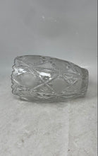 Load image into Gallery viewer, Bohemian Clear Crystal Cut Etched Art Glass Frosted Decorative Vase Collectible
