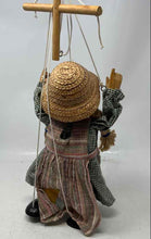 Load image into Gallery viewer, Vintage Tellon Collection Wooden Head Toy String Marionette Girl Doll Puppet
