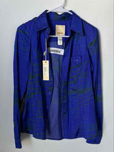 Load image into Gallery viewer, Diesel Womens Blue And Green Abstract Print Button-Up Shirt Size XS With Tag
