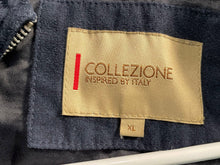 Load image into Gallery viewer, Collezione Mens Navy Blue Long Sleeve Pockets Full-Zip Jacket Size XL
