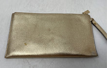 Load image into Gallery viewer, Michael Kors Womens Gold Pebbled Leather Zipper Inner Pocket Wristlet Wallet

