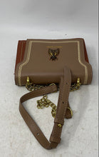 Load image into Gallery viewer, Vessana Gahon Womens Brown Leather Small Crossbody Bag w/ Adjustable Chain Strap
