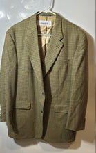 Load image into Gallery viewer, Austin Reed Mens Brown Check Print Wool Notch Collar 2-Button Blazer Size 39

