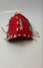 Load image into Gallery viewer, Rawlings PL91SR Youth Red Blue Leather 9 Inch Adjustable Baseball Glove
