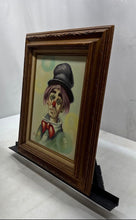 Load image into Gallery viewer, Decorative Wall Hanging Framed Art Painting Of A Sad Clown Signed By Higgins
