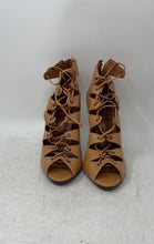 Load image into Gallery viewer, Schutz Womens Brown Leather Stiletto Heel Lace-Up Gladiator Sandals Size 6 B
