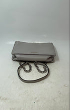 Load image into Gallery viewer, Rebecca Minkoff Womens Gray Leather Inner Pocket Chain Strap Crossbody Purse
