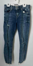 Load image into Gallery viewer, Express Womens Blue Denim Stretch Mid-Rise Ankle Legging Jeans Size 0S
