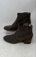 Load image into Gallery viewer, UGG Womens Brown Suede Round Toe Back Zip Block Heels Ankle Booties Size 7
