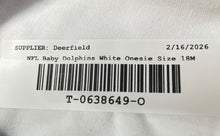 Load image into Gallery viewer, NFL Team Apparel Baby Girls White Miami Dolphins One-Piece Bodysuit Size 18M
