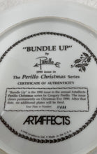 Load image into Gallery viewer, Vintage Artaffects The Perillo Christmas Series Bundle Up Collector Plate
