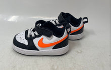 Load image into Gallery viewer, Nike Baby Court Borough Low 2 White Black Hook &amp; Loop Sneaker Shoes Size 6C

