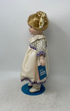 Load image into Gallery viewer, Marian Yu Designs Hilary Blonde Hair Porcelain Doll In White Floral Dress W/ Box
