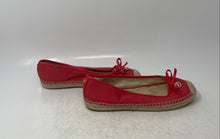 Load image into Gallery viewer, Michael Kors Womens Red Bow Round Toe Slip-On Espadrille Flats Size 6.5M
