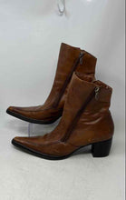Load image into Gallery viewer, Harley-Davidson Womens Brown Leather Pointed Toe Side-Zip Ankle Booties Size 11M
