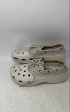 Load image into Gallery viewer, Crocs Unisex Classic Beige Leather Closed Toe Lace-Up Boat Shoes Size M 7 W 9
