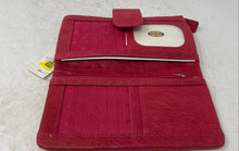 Load image into Gallery viewer, Fossil Womens Red Leather ID &amp; Credit Card Slots Bifold Wallet With Tag

