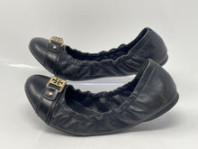 Load image into Gallery viewer, Authentic Tory Burch Womens Black Slip-On Ballet Flats Size 9.5M Damaged
