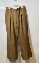 Load image into Gallery viewer, NYCC Womens Brown Elastic Waist Pleated Front Wide Leg Dress Pants Size Large
