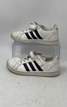 Load image into Gallery viewer, Adidas Boys Grand Court EF0109 White Low Top Hook &amp; Loop Sneaker Shoes Size 2
