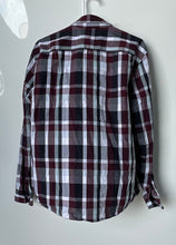 Load image into Gallery viewer, Perry Ellis Mens Wine Multiple Plaid Long Sleeve Slim Fit Button-Up Shirt Sz XL
