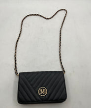 Load image into Gallery viewer, Badgley Mischka Womens Black Gold Inner Pockets Chain Strap Shoulder Bag
