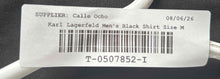 Load image into Gallery viewer, Karl Lagerfeld Mens Black Short Sleeve Collared Golf Polo Shirt Size M
