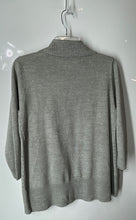 Load image into Gallery viewer, Laura Scott Womens Gray Metallic Knitted Open Front Cardigan Sweater Size Medium
