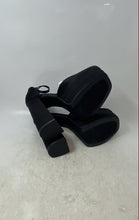 Load image into Gallery viewer, Dream Pairs Womens Black Leather Block Ankle Strap Platform Heels Size 9
